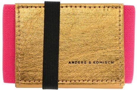 ANDERS & KOMISCH Mini Portemonnaie mit Münzfach. klein, leicht, kompakt. - A&K MINI Gold