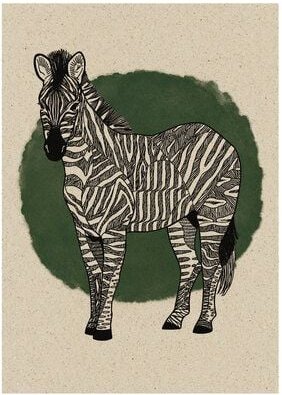 matabooks® A6 Postkarte mit Tiermotiv aus nachhaltigem Graspapier – Wildlife