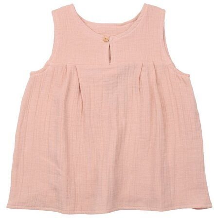 Öko-Friendly GOTS-Zertifizierte Biobaumwolle Flowers & Leaves Bluse - Rosa – Walkiddy