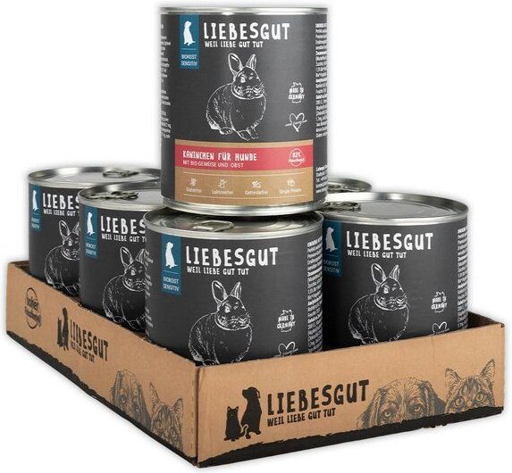 Liebesgut Tiernahrung Kaninchen mit Gemüse und Obst