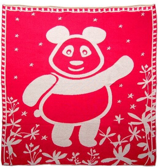 Sonnenstrick Pandabär Decke aus zertifizierter Bio-Baumwolle