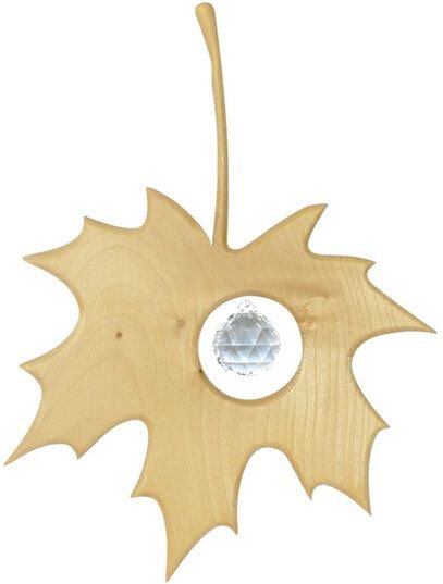 Mitienda Shop Fensterdeko - Ahornblatt mit Swarovski Kristall