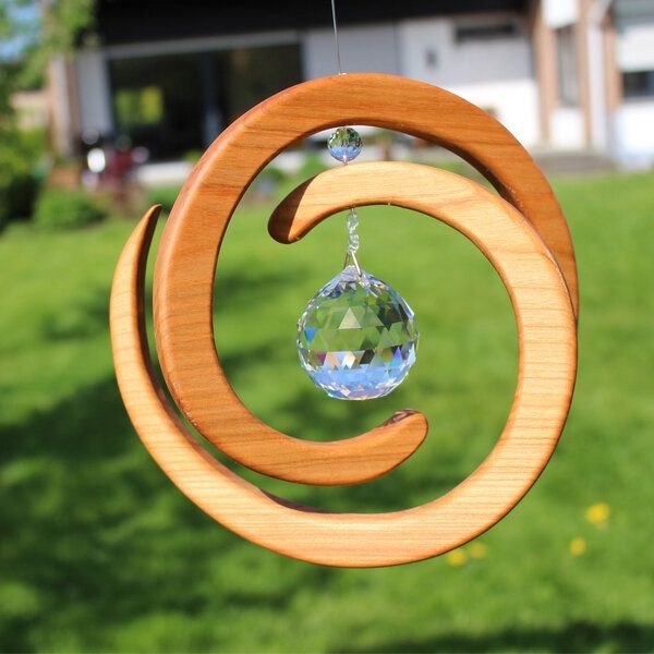 Mitienda Shop Fensterdeko aus Holz Helix groß Kugel 50mm