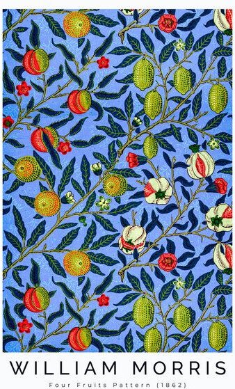 Photocircle Poster / Leinwandbild - Four Fruits Pattern II von William Morris