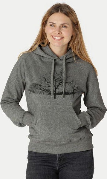 Peaces.bio - handbedruckte Biomode Damen Hoodie Landscape