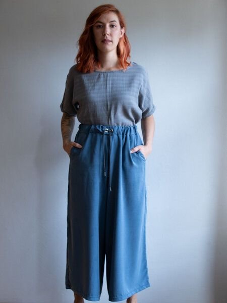 Ecostories weite Tencel Hose Blueish Moon
