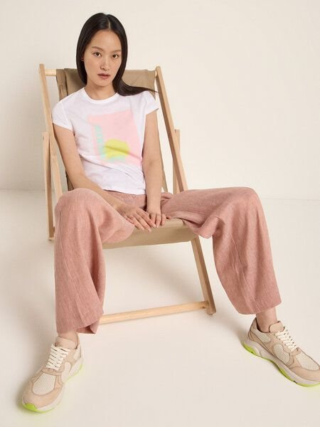 LANIUS Shirt mit überschnittener Schulter aus Bio-Baumwolle