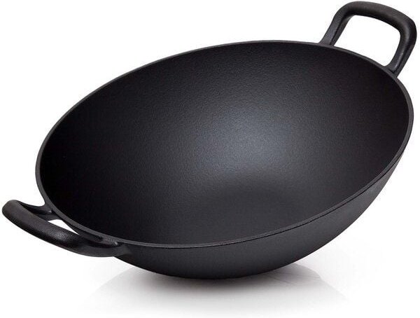 Thumbnail - BBQ Nerd Gusseisen Wok Ø 33,5 cm für asiatische Gerichte und mehr