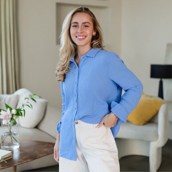 NORDLICHT Damen Musselin Bluse aus 100% Bio-Baumwolle FENJA