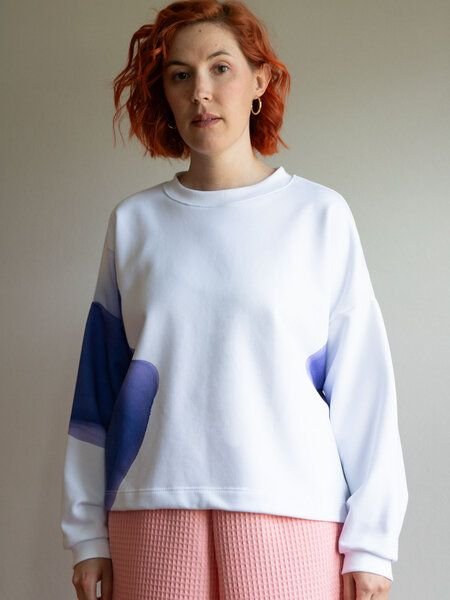 Ecostories Oversized Sweatshirt Pinselstrich