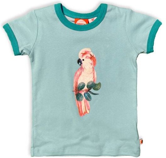 Curious Stories T-shirt für Kinder aus Bio-Baumwolle mit dem coolen Kakadu Print