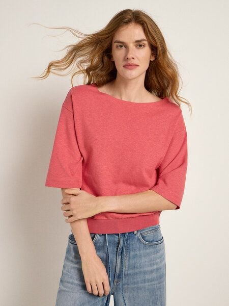 LANIUS Shirt mit überschnittener Schulter aus Hanf und Bio-Baumwolle