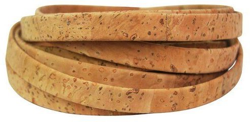 Kork-Deko Band aus Kork-Stoff | flach 10 mm | Korkschnur zum Basteln, Nähen, DIY