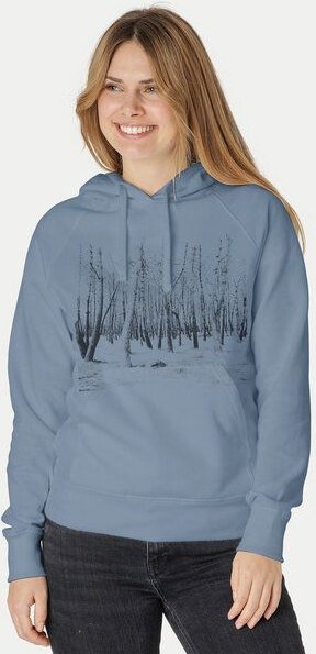 Peaces.bio - handbedruckte Biomode Damen Hoodie Woodland