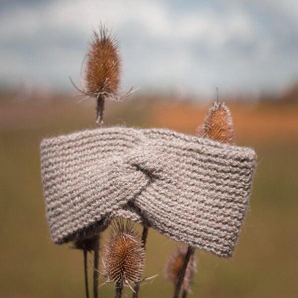 verdonna Handgestricktes Stirnband aus reiner Alpakawolle