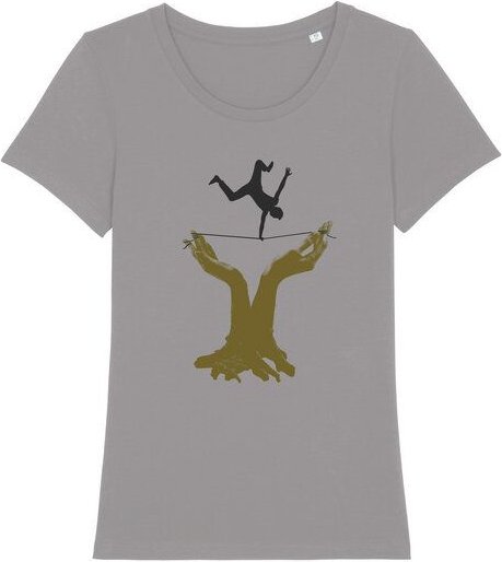 Spangeltangel T-Shirt "Slackline", Sport, Hobby, bedruckt, Siebdruck, für Frauen