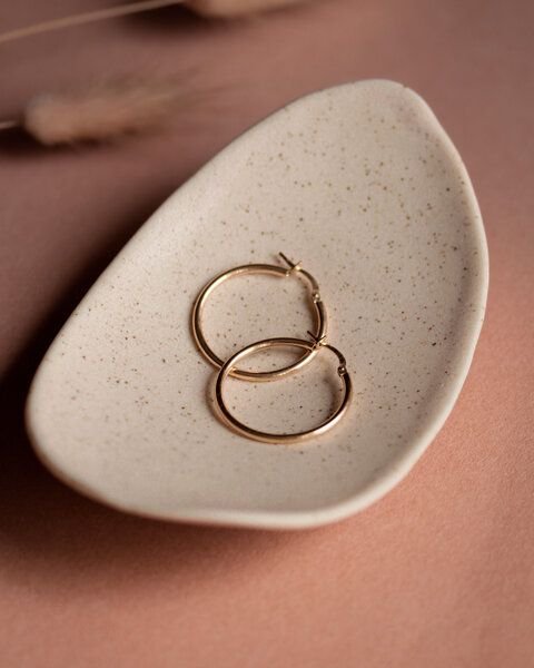 lille mus Creolen 'Basic' 925 Silber / vergoldet