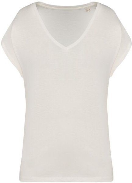 Greenspired Umweltfreundliches Loose Damen-T-Shirt mit V-Ausschnitt 130g/m S- L