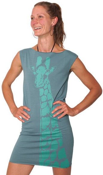 HANDGEDRUCKT "Stefanie la Girafe" Bio-Kleidchen