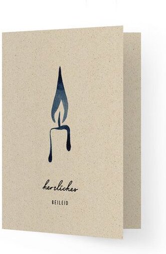 matabooks® A6 Trauerkarte aus nachhaltigem Graspapier