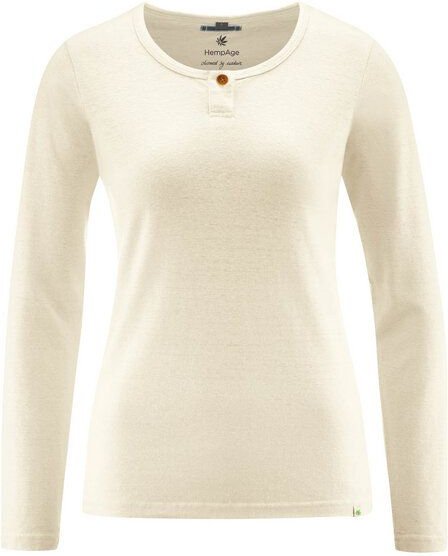 HempAge Bequemes Langarmshirt Hanf/Biobaumwolle