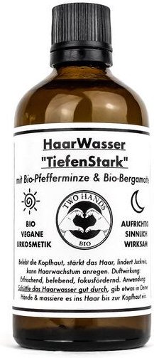 Two Hands BIO Haarwasser „TiefenStark“ mit Bio-Pfefferminze & Bio-Bergamotte - Bio Vegan