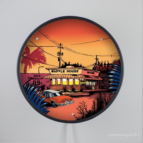 Lockengelöt Wandleuchte Vinyl-O-Plex "Wafflehouse"