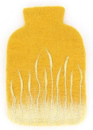 GLOBO Fair Trade Kuschelige Wärmflaschenhülle aus 100% Schurwolle