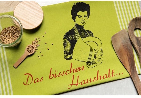 Hirschkind Bio & Fair-Trade-Geschirrtuch "Das bisschen Haushalt..."