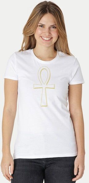 Peaces.bio - handbedruckte Biomode Damen Fit T-Shirt Ankh