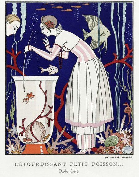 Photocircle Poster / Leinwandbild - L'étourdissant petit poisson von George Barbier
