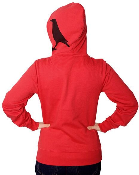 HANDGEDRUCKT "der Rabenflüsterer" Frauen Zip Hoody