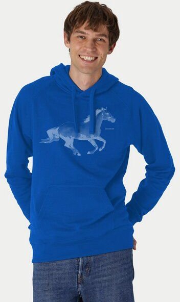 Peaces.bio - handbedruckte Biomode Bio-Herren-Kapuzensweater Horsepower