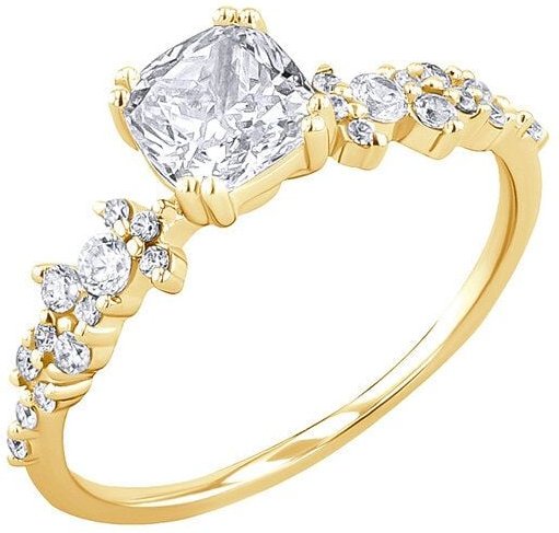 Eppi Verlobungsring mit Moissanit und Lab Grown Diamanten Alys