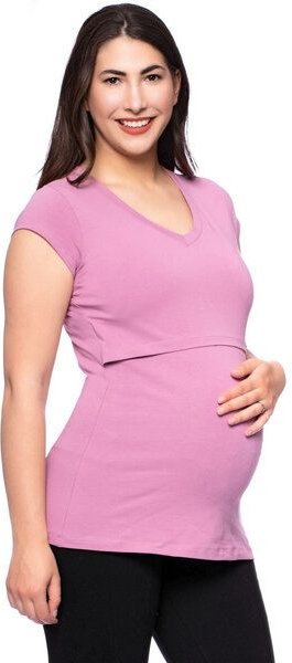 Milchshake 108 BASIC Umstands- und Stillshirt V-Neck mit kurzarm aus weicher Bio-Baumwolle