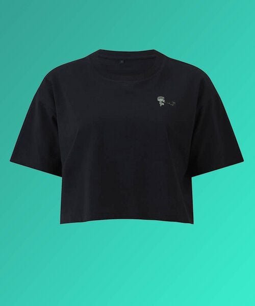 Coffee Fashion Siebträger | Besticktes Bio Baumwoll Crop Top