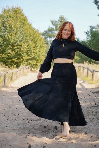 Vivien Joy Langer Cordrock mit Schwung - Marleen Rock