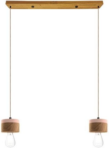 ALMUT von Wildheim 2er Pendelleuchte Eichenholz und Pastelltönen skandinavisches Design