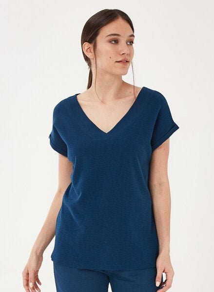 ORGANICATION T-Shirt aus Bio-Baumwolle in Jacquard Jersey