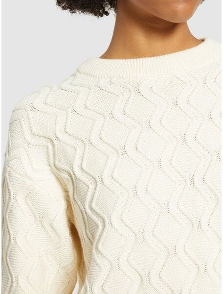 KnowledgeCotton Apparel Crew Neck Pullover Cable aus Bio-Baumwolle