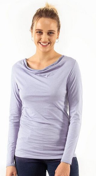 Alma & Lovis Langarmshirt mit Wasserfallausschnitt | Cascade Shirt