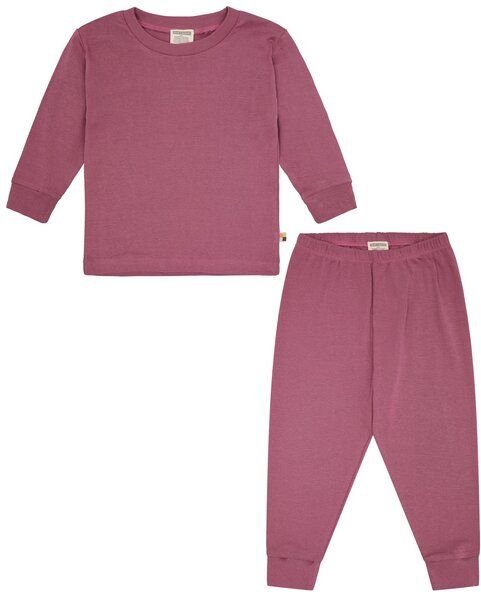 loud + proud Babys & Kinder Schlafanzug, Pyjama Uni aus Feinripp, GOTS-zertifiziert