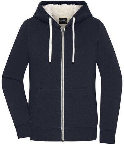 Thumbnail - James & Nicholson Damen Sweatjacke mit Sherpa-Futter der Marke James&Nicholson