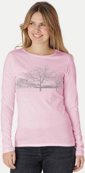 Peaces.bio - handbedruckte Biomode Damen Langarmshirt Landscape