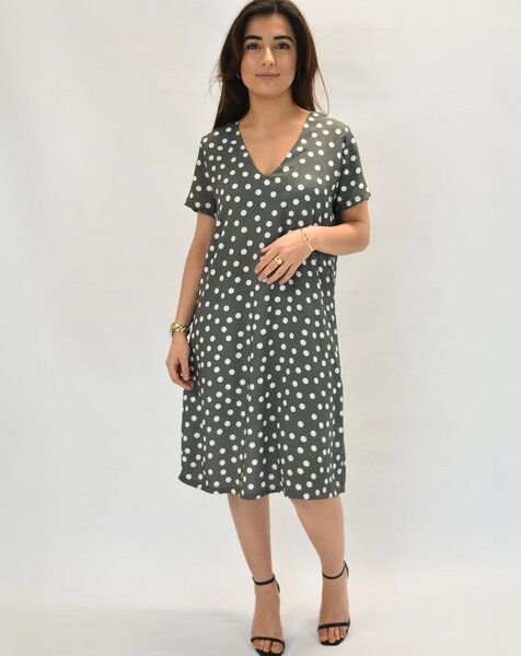 Aatise Shift-Kleid kurzarm Zelda aus 100% EcoVero roter Blumendruck