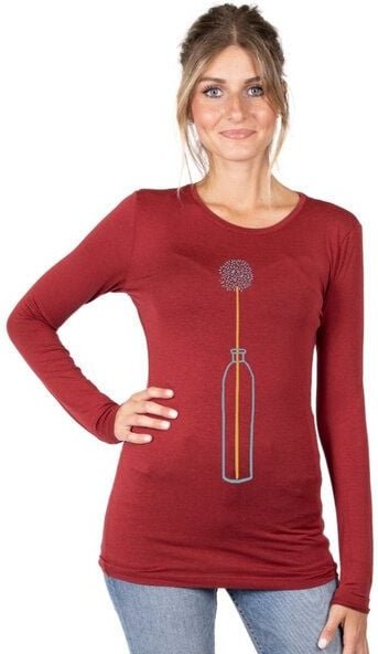 CORA happywear Damen T-Shirt "Matri" aus Eukalyptus | Blume Druck