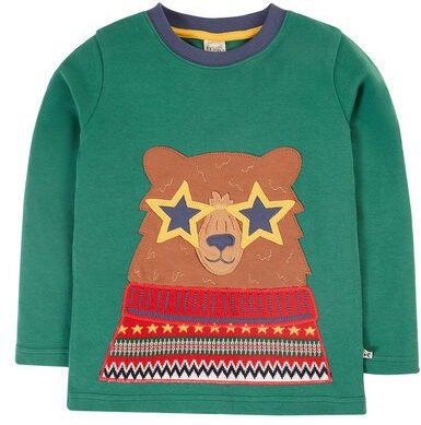 Frugi Langarmshirt mit Bären-Applikation