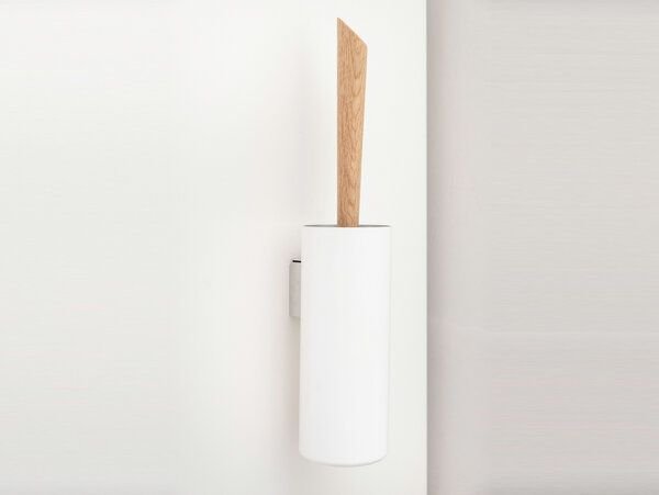 werkvoll by Lena Peter Recycling Wandhalter Klobürste FIRE mit Eichegriff