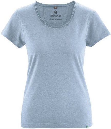 HempAge Damen T-Shirt mit Rollsaum Hanf/Bio-Baumwolle