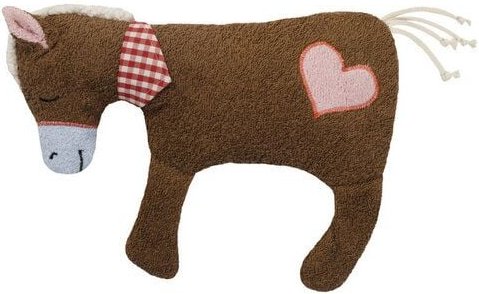 Efie XL Pferd braun mit Herz, Spieltier und Kuschelkissen
